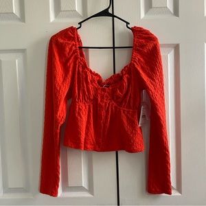 NWT Free People Ladybug Long Sleeve Top